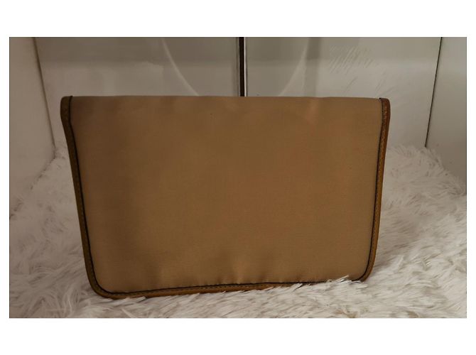Pochette Céline in tessuto beige - vista 2