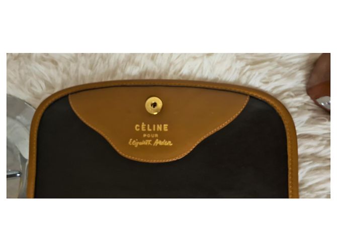 Pochette Céline in tessuto beige - vista 4