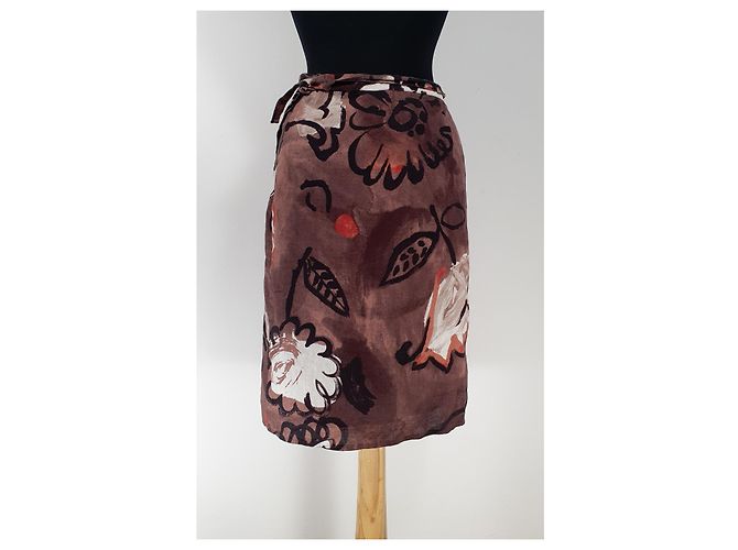 Max Mara Leinenrock Mehrfarben - Ansicht 4