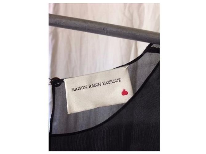 Maison Rabih Kayrouz Schwarzes Seidenkleid Gerade - Ansicht 2