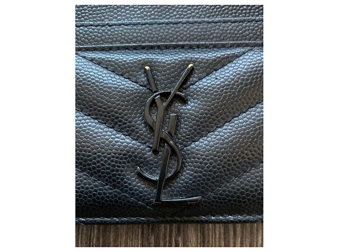 Saint Laurent Monogramme card wallet Black - view 5