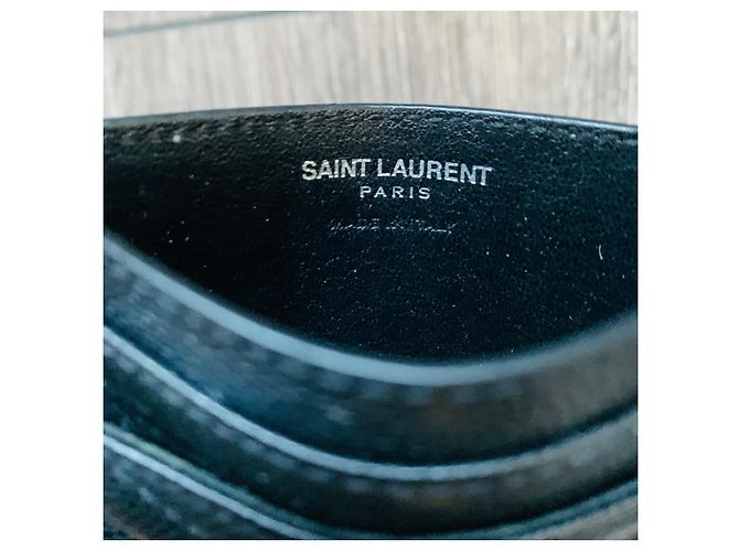 Saint Laurent Monogramme card wallet Black - view 7