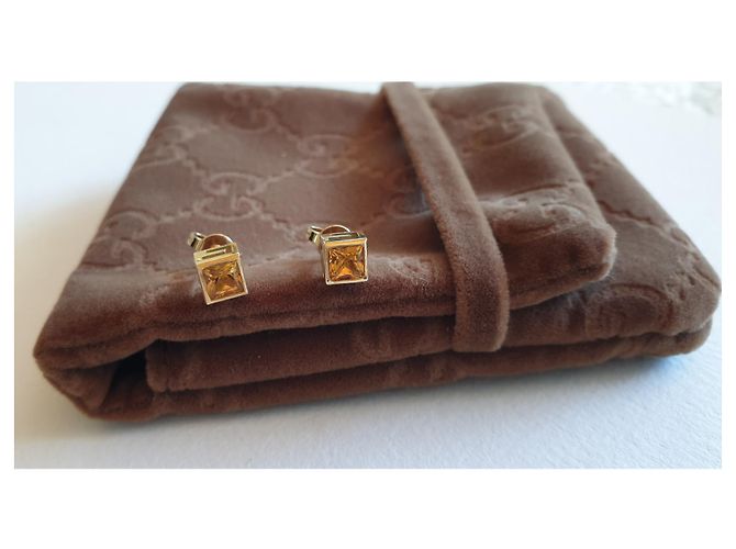 Gucci G Cubo in oro giallo 750 e citrini D'oro - vista 2