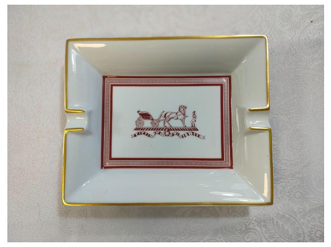 Cendrier Hermès Blanc Fourrure Renard - vue 2