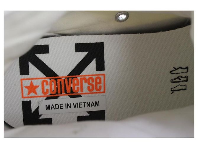 Converse Mens 9 US Virgil Abloh Off-White Chuck Taylor High Top Sneaker - view 10