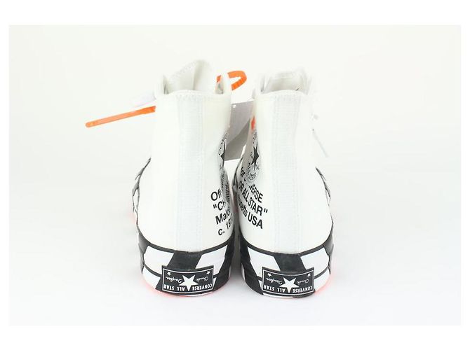 Converse Mens 9 US Virgil Abloh Off-White Chuck Taylor High Top Sneaker - view 5