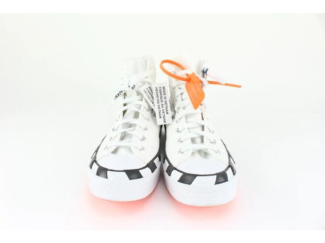 Converse Mens 9 US Virgil Abloh Off-White Chuck Taylor High Top Sneaker - view 7