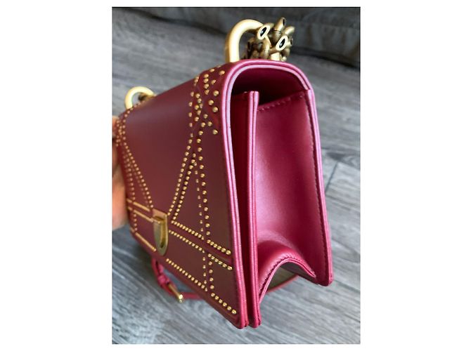Borsa a tracolla Dior Diorama in pelle rossa Rosso - vista 6