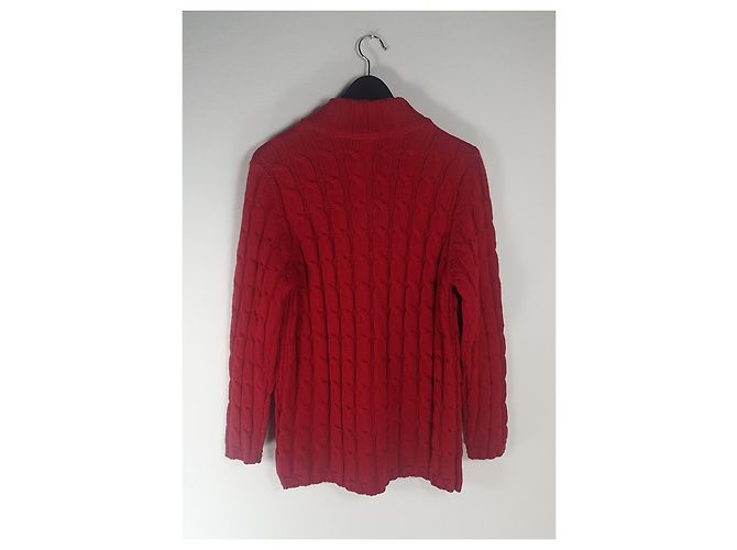 Peter Hahn Strickjacke aus Wolle in Rot - Ansicht 3