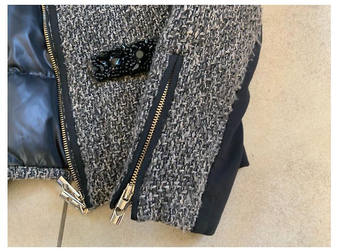 Abrigo Twin Set Marrón Negro Poliéster M Castaño - vista 3