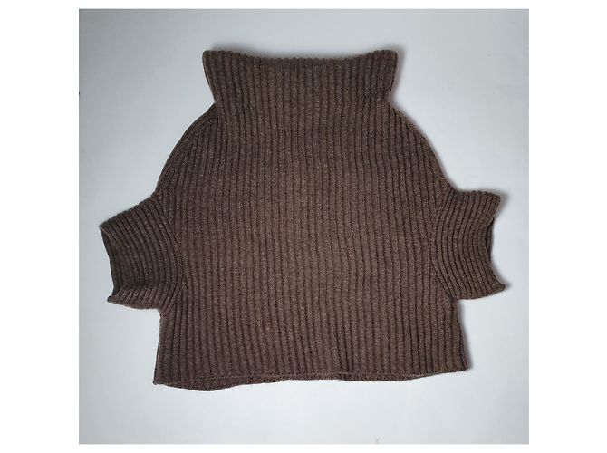 Jersey corto Brunello Cucinelli de cachemira marrón Castaño - vista 4