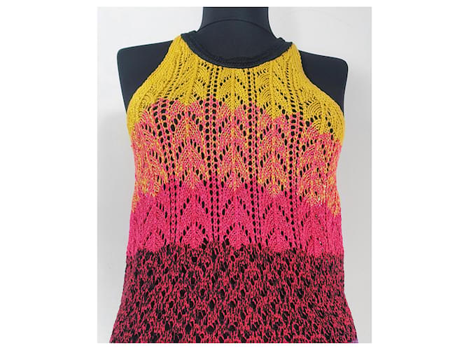 Vanessa Bruno Tank Top Strickware Baumwolle Mehrfarben - Ansicht 2