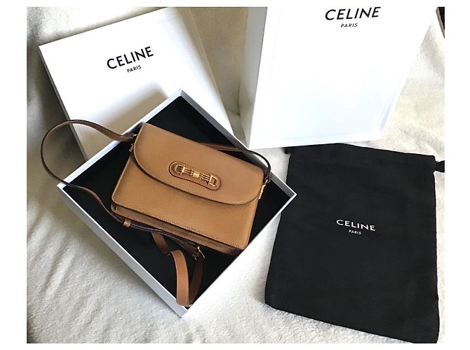 Céline Handtasche aus Leder Hellbraun - Ansicht 2