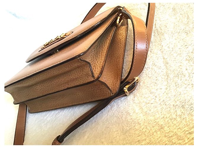Céline Handtasche aus Leder Hellbraun - Ansicht 9