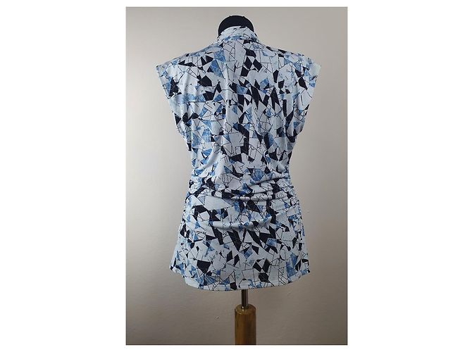 Top Vince Camuto Azul Blanco - vista 3