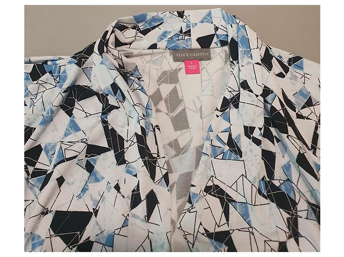 Top Vince Camuto Azul Blanco - vista 4