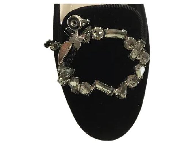 CHRISTIAN DIOR Tresor Flats aus Samt 36.5 Schwarze Farbe - Ansicht 3