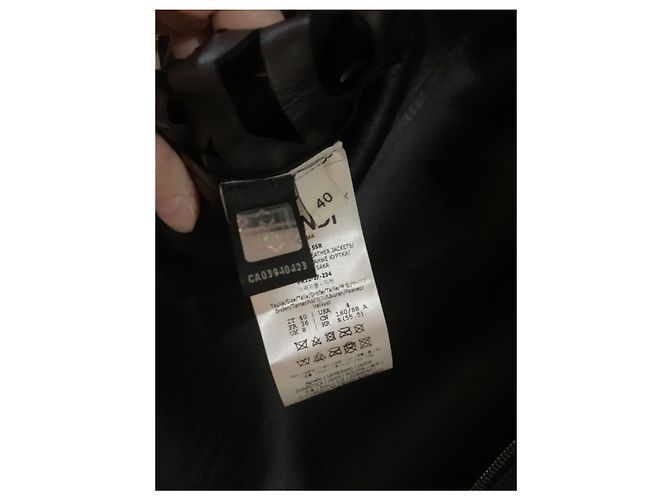 Fendi Blumenmuster Biker Lederjacke Größe L Schwarz - Ansicht 9