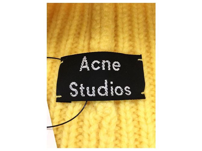 ACNE STUDIOS (Acne) Knit cap / wool / YLW / plain - view 3