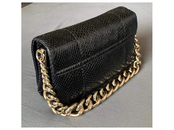 Bolsa Versace Palazzo em python preto - vista 11