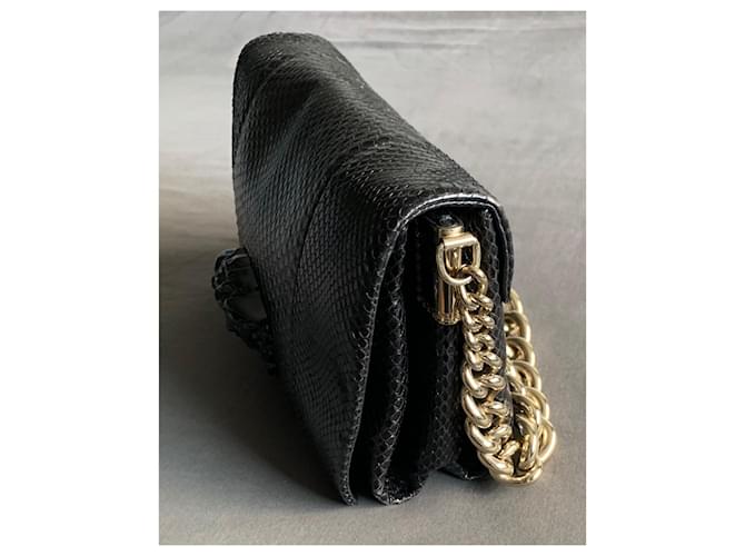Bolsa Versace Palazzo em python preto - vista 4