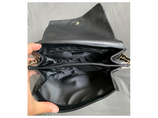 Bolsa Versace Palazzo em python preto - vista 8