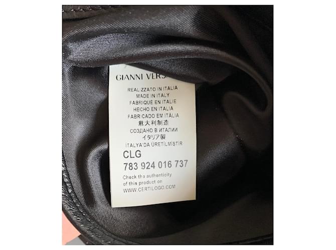Bolsa Versace Palazzo em python preto - vista 9