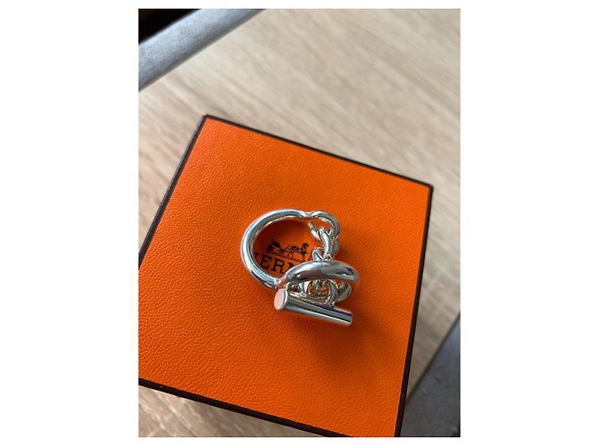 Hermès Croisette Ring Silber Großes Modell Größe 50 - Ansicht 2