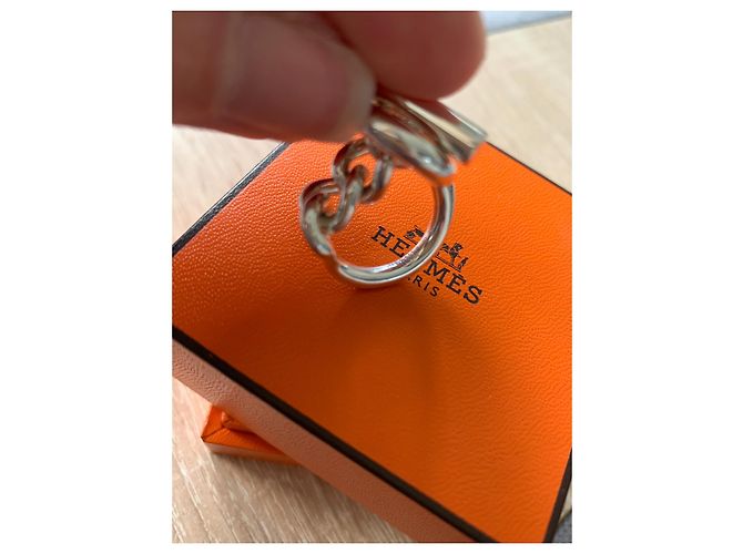 Hermès Croisette Ring Silber Großes Modell Größe 50 - Ansicht 3
