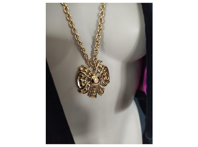 Collana Nina Ricci con pendente a nodo dorato D'oro - vista 2