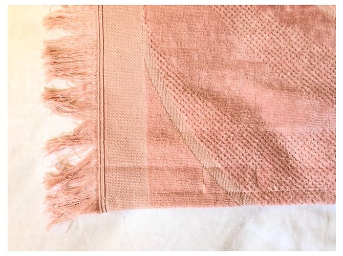 Serviette de bain Chanel Camélia en coton rose - vue 4