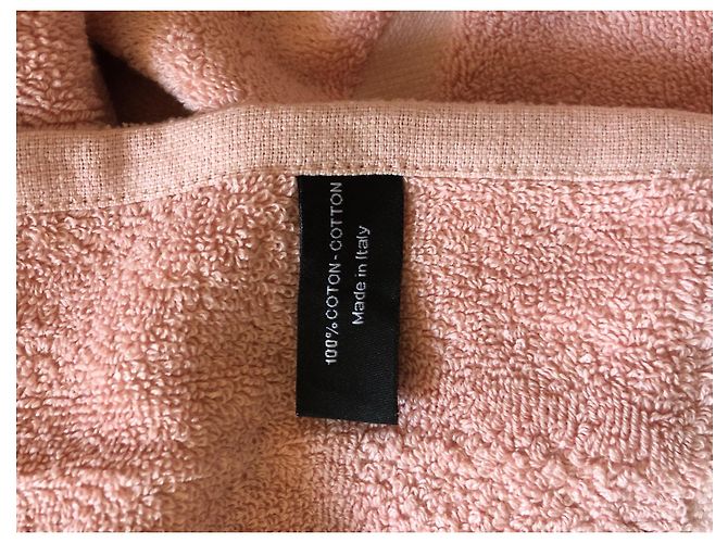 Serviette de bain Chanel Camélia en coton rose - vue 7