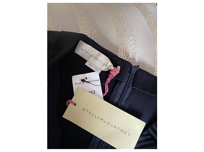 Stella Mc Cartney Gerades, mittellanges Kleid Marineblau - Ansicht 4