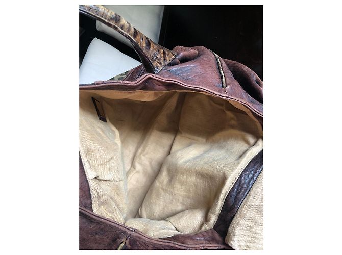 Fendi Spy Bag Marrone in Tela - vista 2