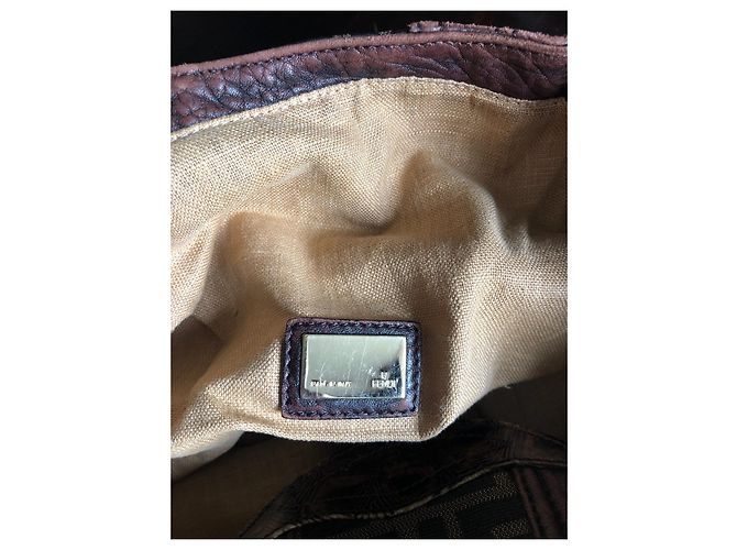 Fendi Spy Bag Marrone in Tela - vista 4