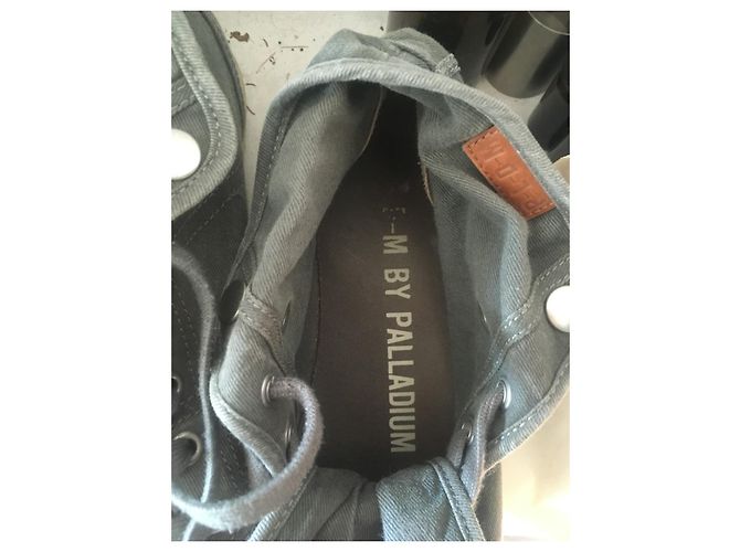 Sneakers Palladium in cotone grigio - vista 11