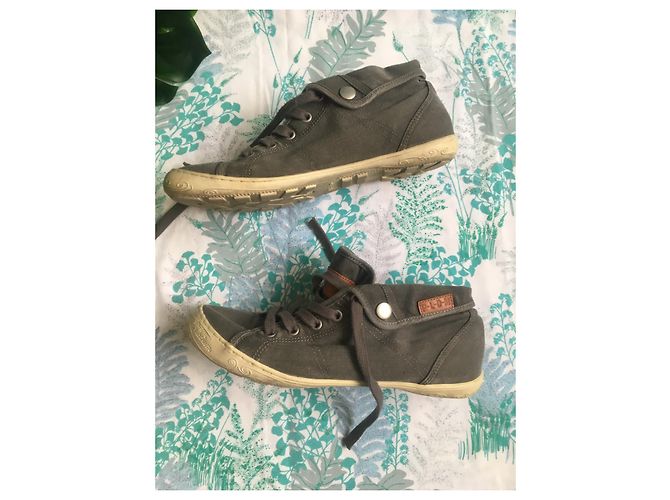 Sneakers Palladium in cotone grigio - vista 3