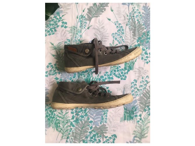 Sneakers Palladium in cotone grigio - vista 4