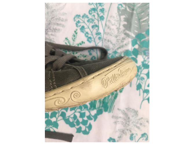 Sneakers Palladium in cotone grigio - vista 5