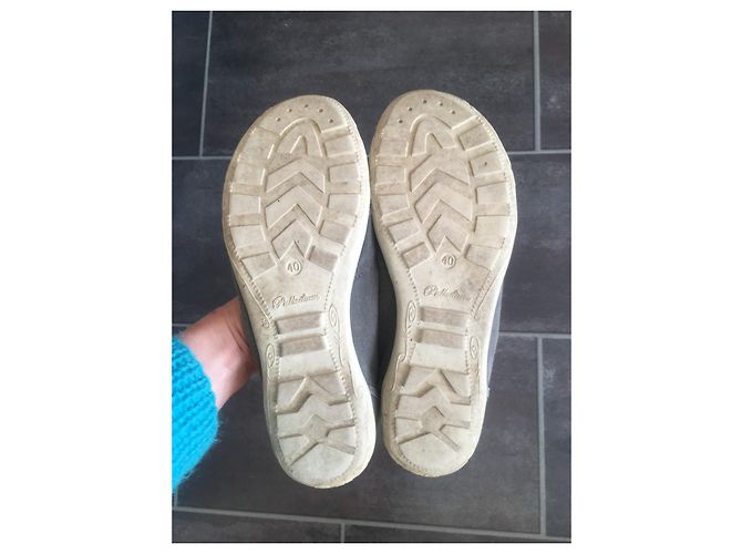 Sneakers Palladium in cotone grigio - vista 8