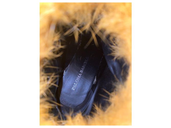Autre Marque Botines de cuña Paloma Barcelo Amarillos de Pelo - vista 7
