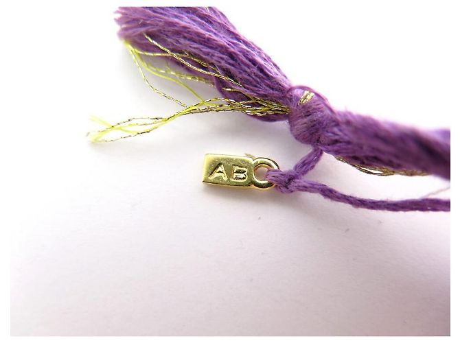 PULSEIRA ELEFANTE TURQUESA AURELIE BIDERMANN FIOS DE ALGODÃO ROXO - vista 3
