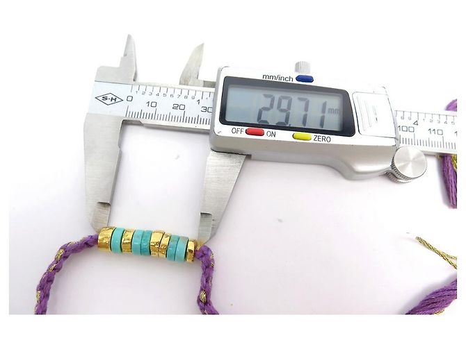 PULSEIRA ELEFANTE TURQUESA AURELIE BIDERMANN FIOS DE ALGODÃO ROXO - vista 7