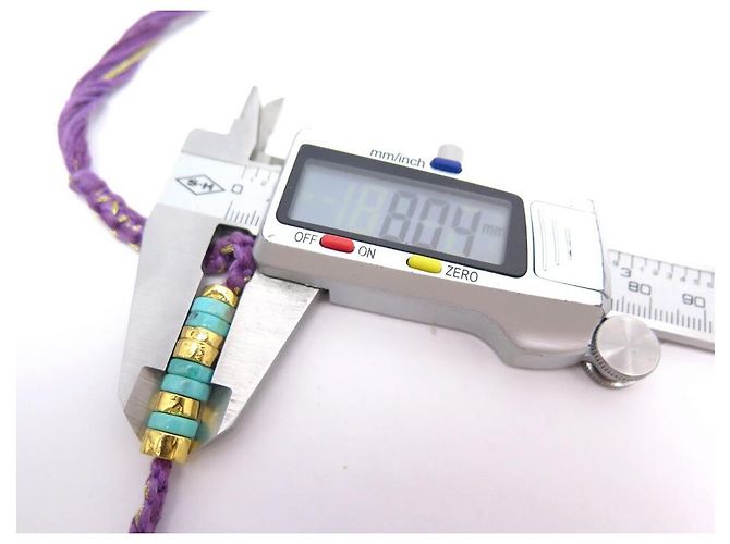 PULSEIRA ELEFANTE TURQUESA AURELIE BIDERMANN FIOS DE ALGODÃO ROXO - vista 8