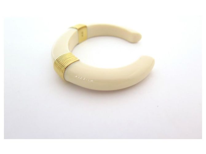 NUOVO BRACCIALE AURELIE BIDERMANN KATT AVORIO KATBR03 MG PM T17 RESINA ECRU Crudo - vista 2