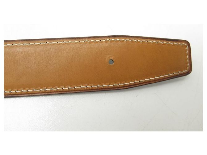 Autre Marque NEUE T-GURTBINDE 85 95 KOMPATIBLE HERMES-SCHNALLE 32MM KROKODIL LEDER Braun - Ansicht 6