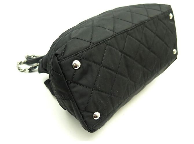 BOLSA DE MÃO PRADA EM LONA DE NYLON ACOLCHOADO PRETO - vista 3