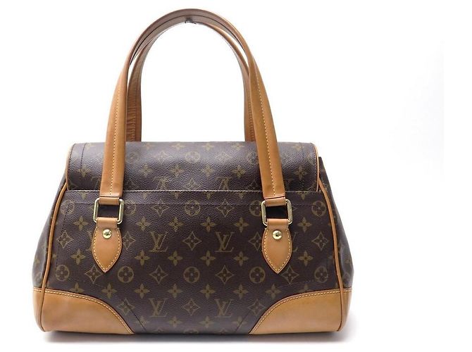 LOUIS VUITTON BEVERLY GM SR HANDBAG0190 LEATHER & CANVAS MONOGRAM HAND BAG Brown - view 2