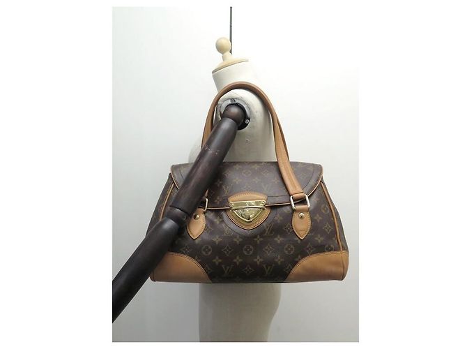 LOUIS VUITTON BEVERLY GM SR HANDBAG0190 LEATHER & CANVAS MONOGRAM HAND BAG Brown - view 6
