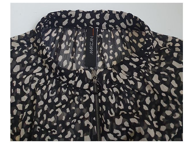 Marc Cain Bluse mit Reißverschluss Schwarz Viskose - Ansicht 6